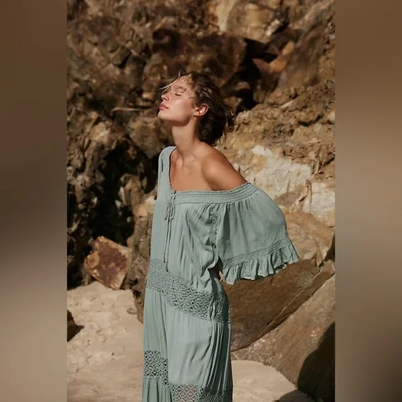 Free People “Dream On” Maxi Dress – Blue – Size XS - Picture 6 of 9